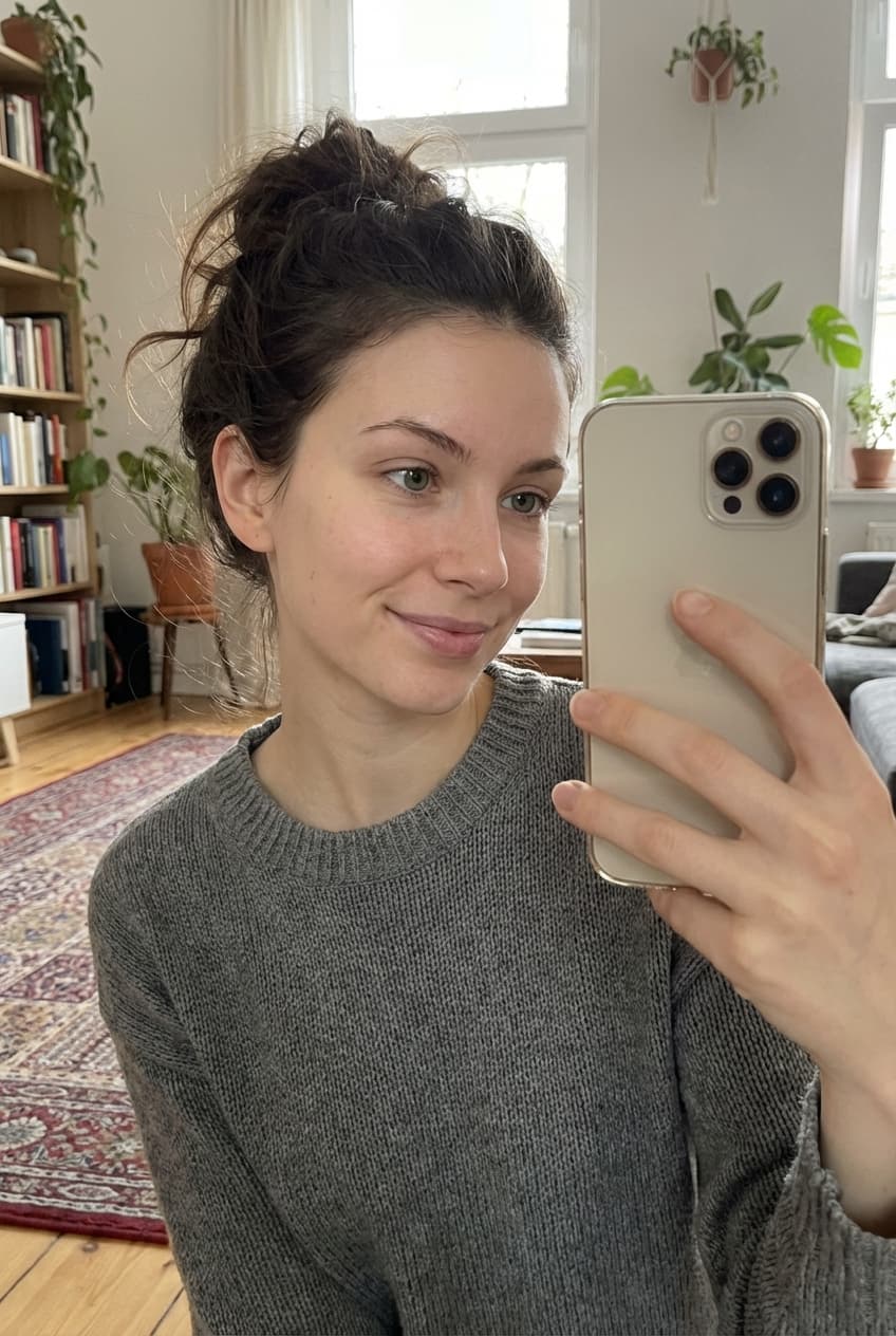 Original selfie photo uploaded by user